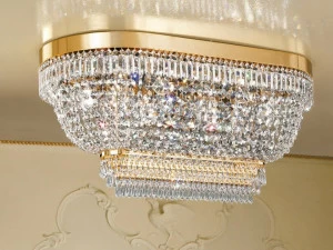 Masiero Потолочный светильник накаливания из хромированного металла с кристаллами Impero & deco