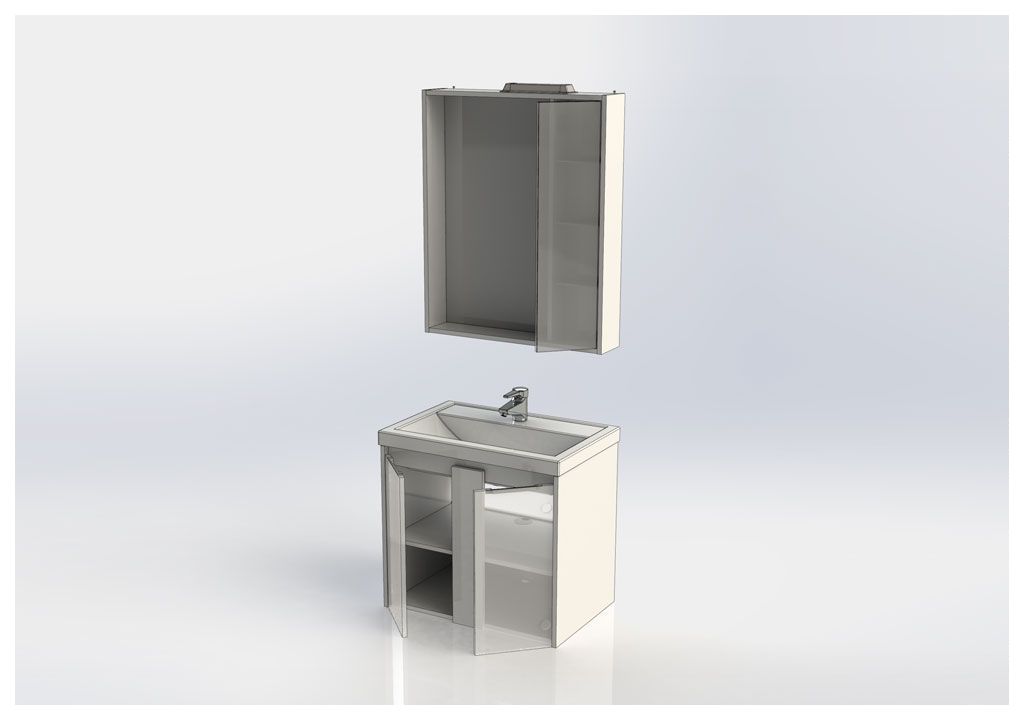 Мебель для ванной Aquanet Клио 70 дуб кантри/белый 00196489 - Вид №4