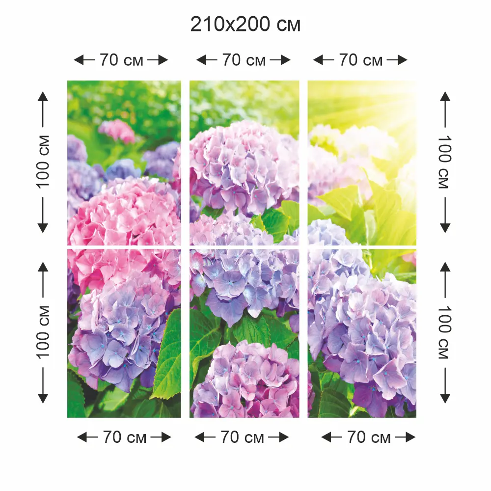 Фотообои «Гортензии» 210х200 см Симфония STLM-2162311 - Вид №3