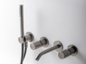 Настенный смеситель для ванны из нержавеющей стали с ручным душем