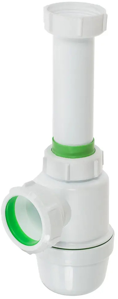 АКВАТЕР Сифон для раковины без выпуска — компактное решение для кухни и ванной 18545981