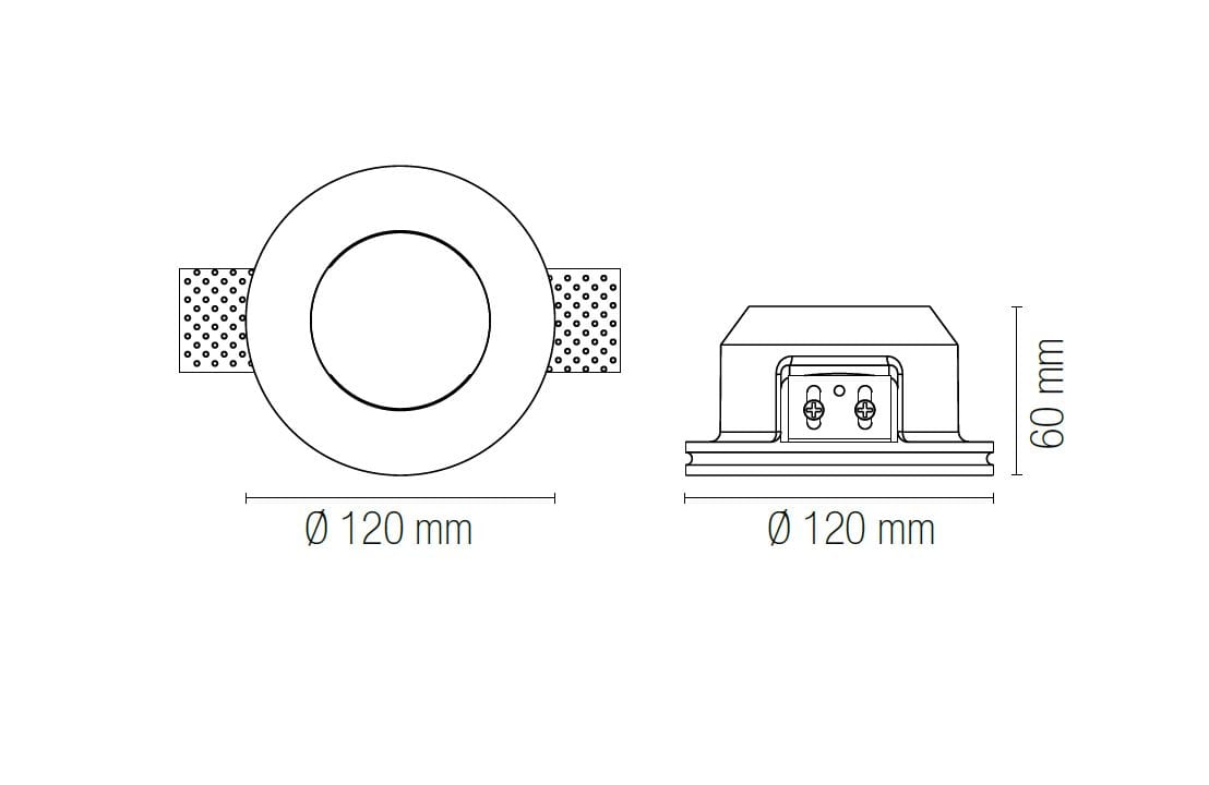 Круглый гипсовый прожектор для столешниц Fan Europe Lighting INTEC ARCH-00047979 - Вид №2