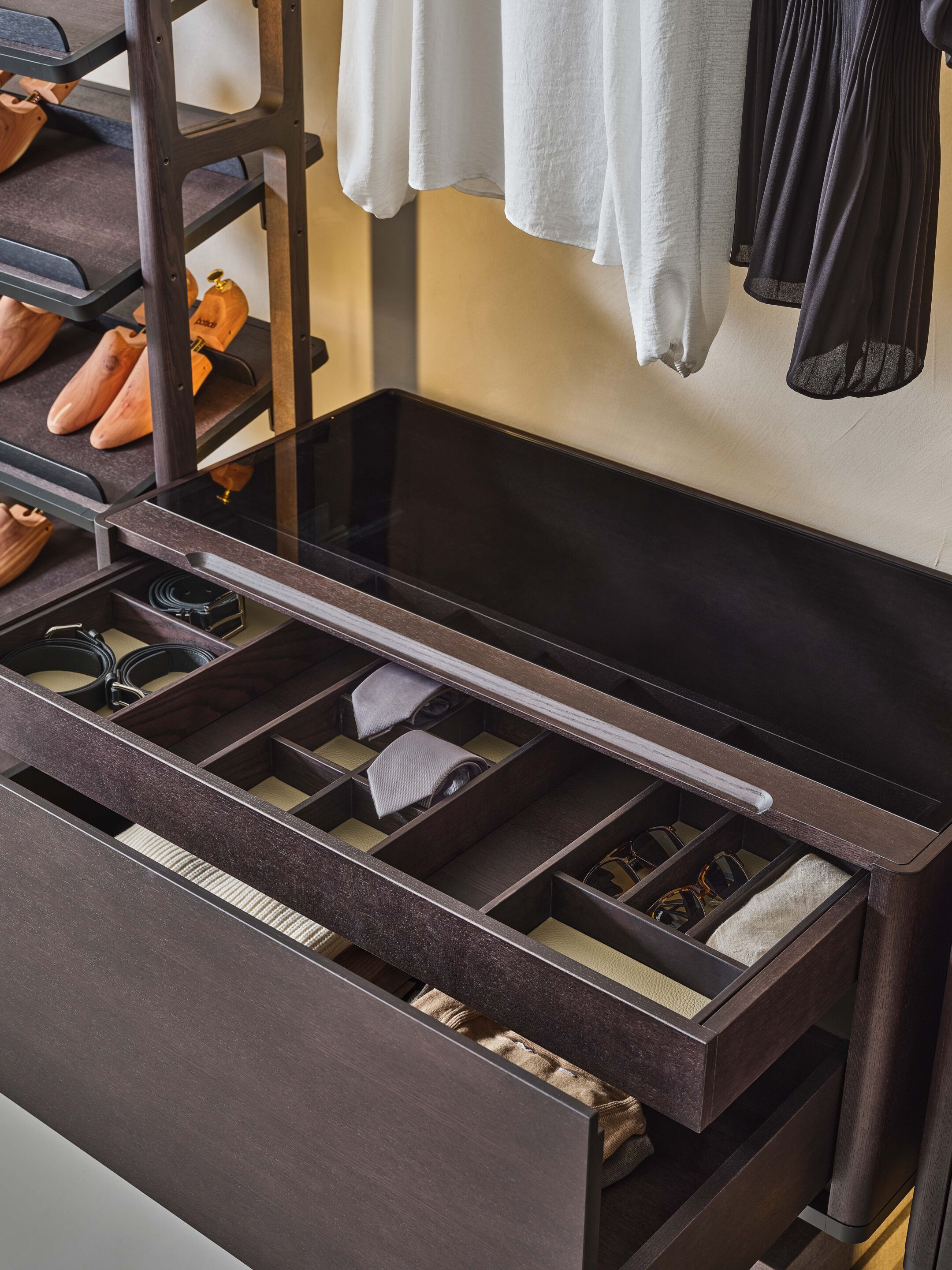 Модульная гардеробная из ясеня со встроенным освещением Porada Soul ARCH-00139648 - Вид №4