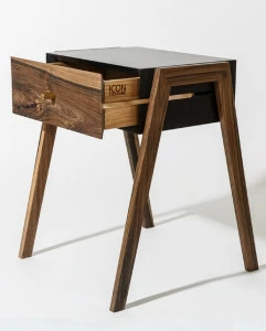 Прикроватная тумбочка дизайнерская коричневая Storm ICON DESIGNE STORM 177932 Коричневый