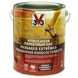 Лак паркетный V33 водный цвета дуб 5 л