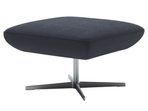 Поворотный пуф из ткани с 4 спицами