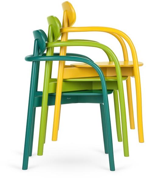 Paged Стул из лакированного дерева штабелируемый с подлокотниками sun-id-1444253 - Вид №4