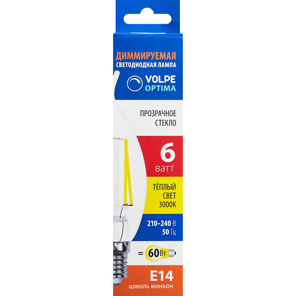 Лампа Volpe Е14 6 Вт DIM свеча 600 Лм теплый свет STLM-2196891 - Вид №5