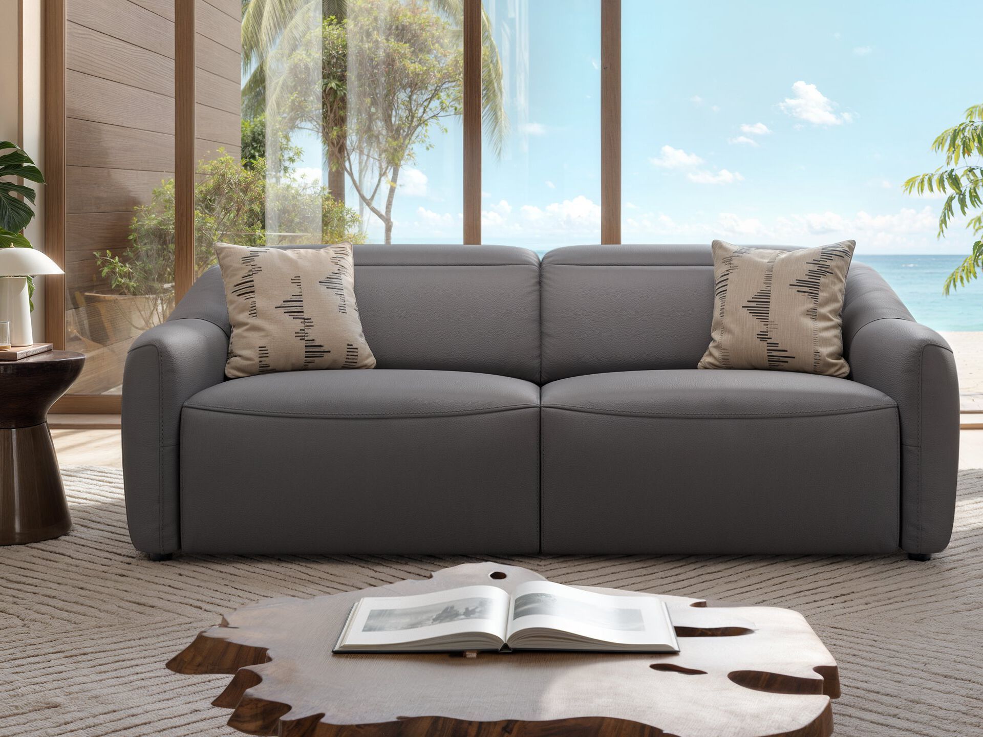 2-местный кожаный диван Sofanella Самоа ARCH-00003142 - Вид №3