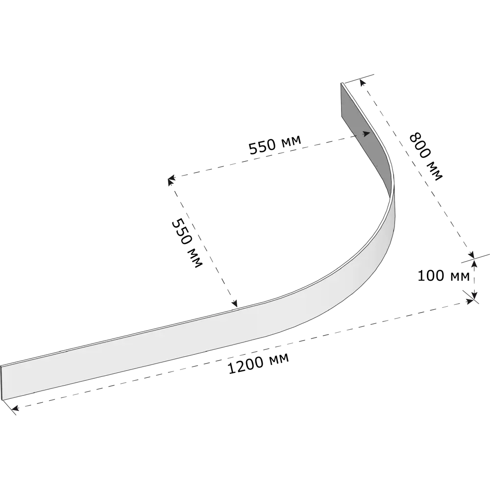 Панель душевого поддона Form 1/4 круга полистирол 120x80 см Santreyd STLM-2139069 - Вид №1