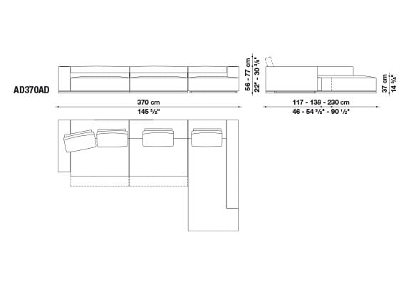 Диван с откидной спинкой B&B Italia Andy ' 13 ARCH-00137028 - Вид №3