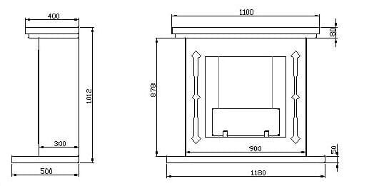 Отдельно стоящий камин на биоэтаноле bioKamino CANOVA ARCH-00114277 - Вид №4