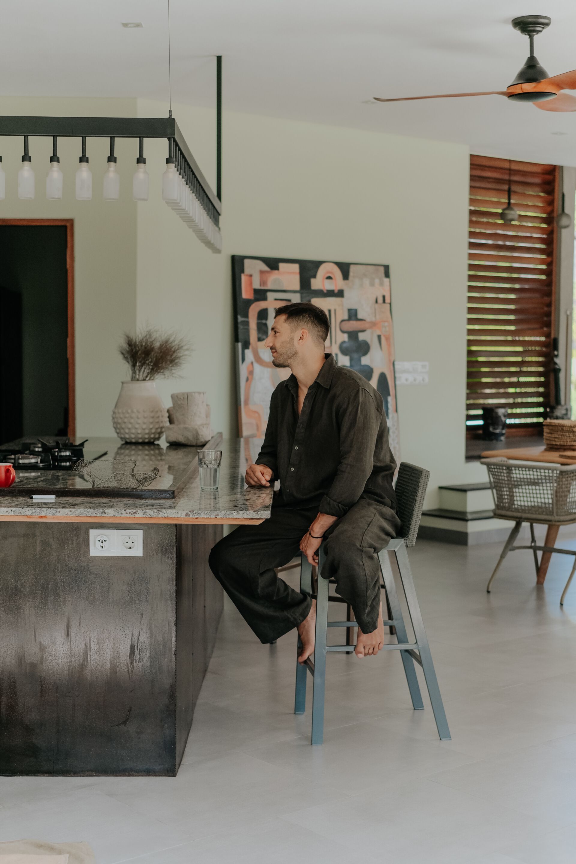 Высокий садовый стул из синтетического волокна со спинкой cbdesign Gatsby ARCH-00027960 - Вид №9