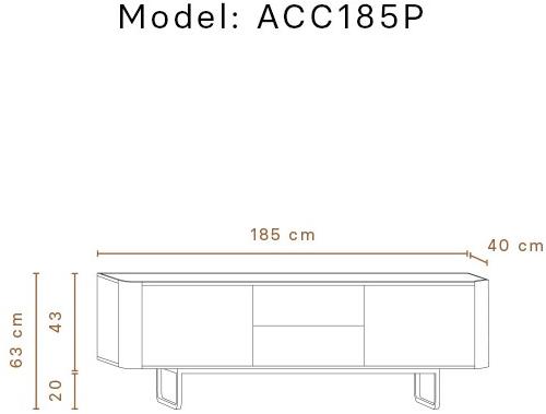 Momocca Комод деревянный с распашными дверцами и ящиками Adara Acl185 / acl185p - Вид №2