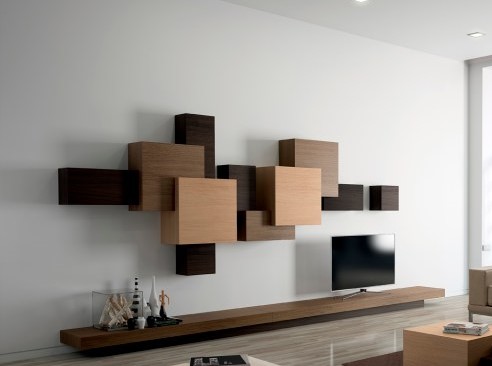 107360 Модульная композиция под ТВ 08 La Ebanisteria Collage