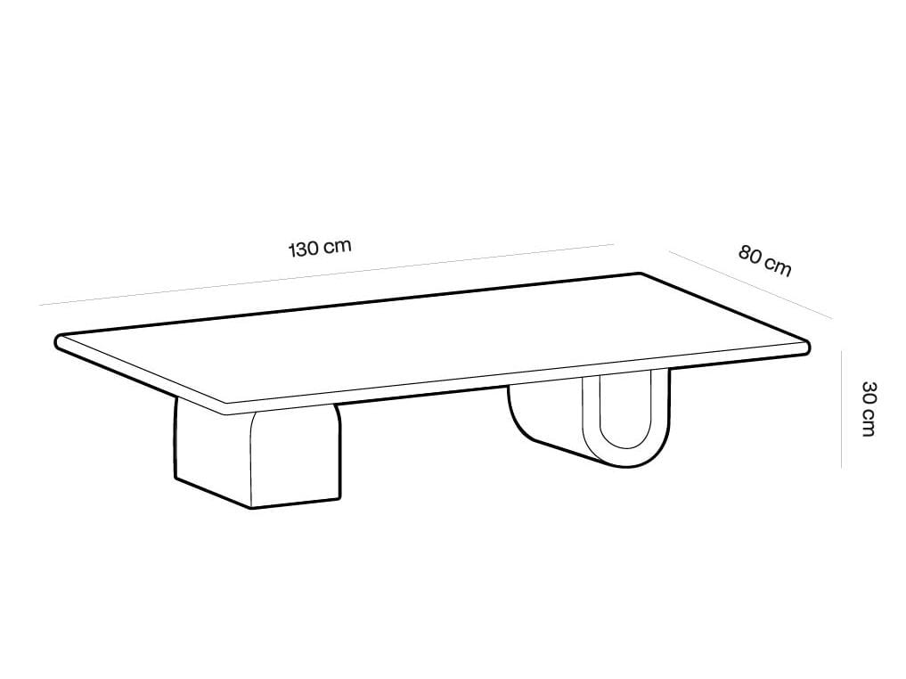 Низкий журнальный столик из травертина и стеклянная столешница YET. Design Studio TONOZ ARCH-00122633 - Вид №6