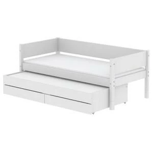 Кушетка Flexa White с дополнительным спальным местом, 200 см, белая