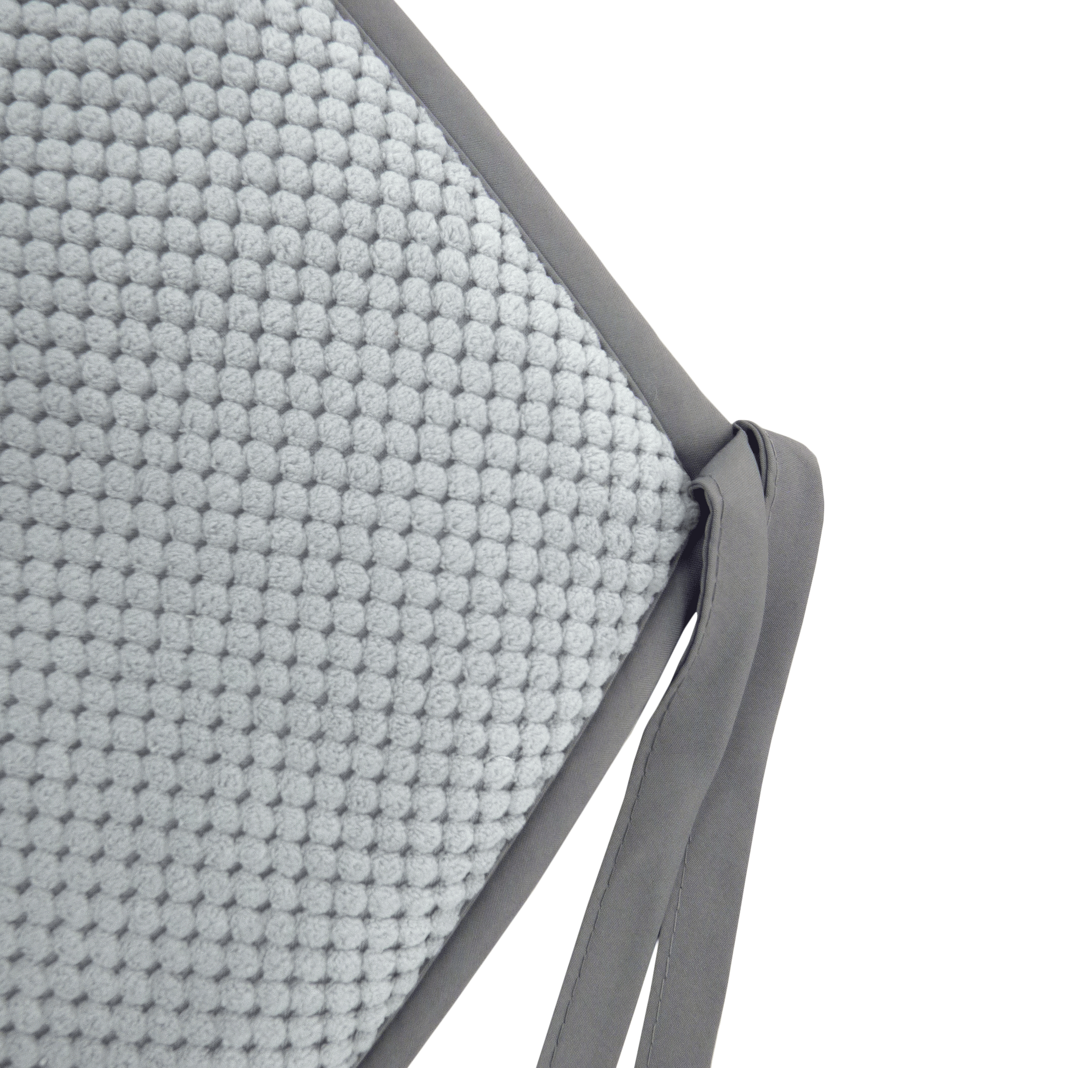 LINEN WAY Сидушка для стула «Цитус» серая с завязками 85372797 STLM-0062355 - Вид №2