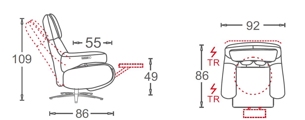 Кожаное вращающееся кресло с электрическим движением CAMPO DE' FIORI NORTH STAR ARCH-00031219 - Вид №9