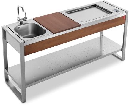 PLA.NET Outdoor Cooking Мобильная летняя кухня с газовым барбекю Oasi sun-id-1395642 - Вид №11