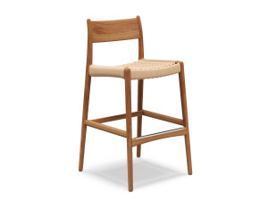 Высокий садовый стул из тикового дерева с подставкой для ног и спинкой