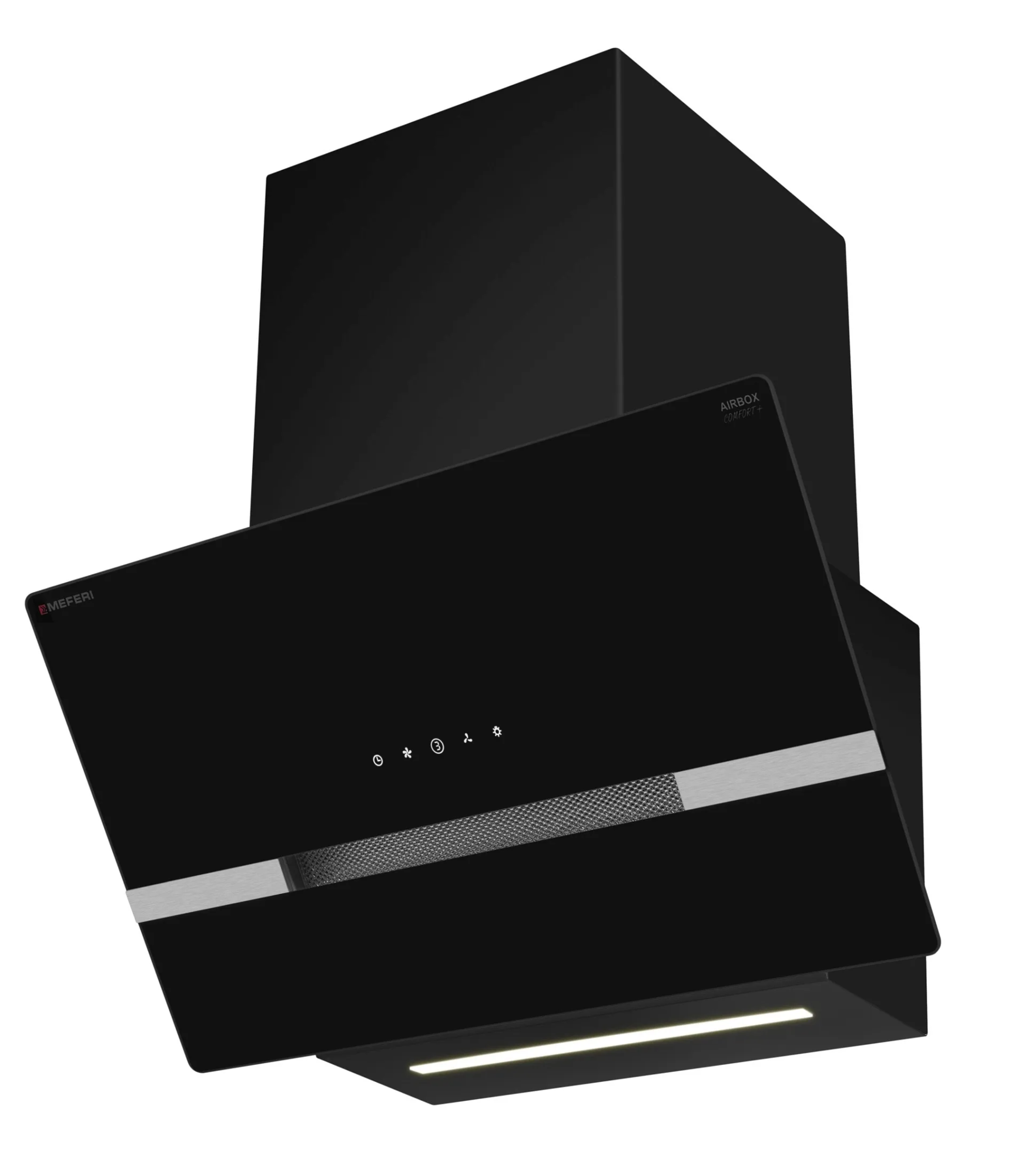 9270618 Вытяжка наклонная Meferi AIRBOX60BK COMFORT PLUS черный/черный STDN-0121530 - Вид №3