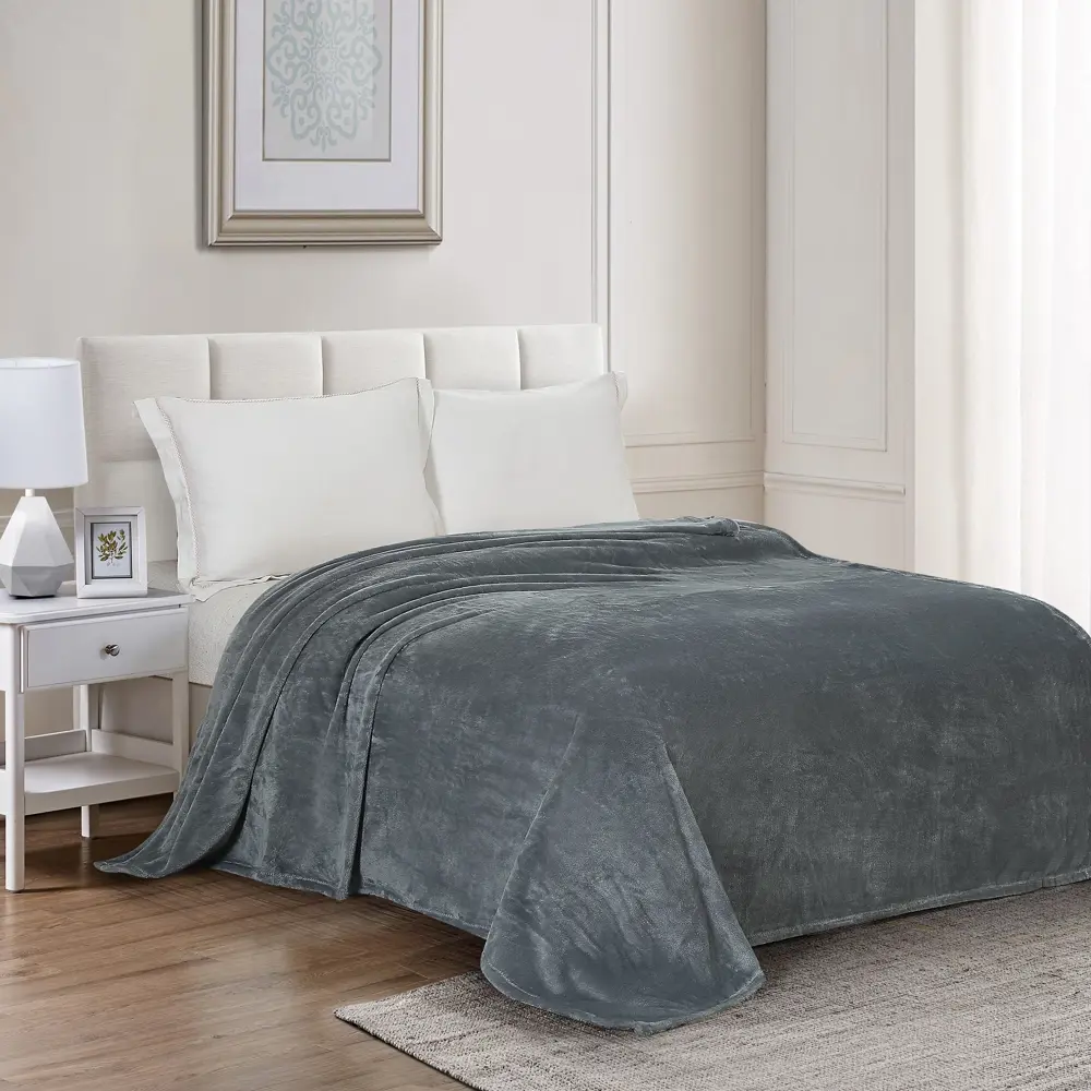 Плед Granit 2 140x200 см велсофт цвет гранит СТОЛИЦА ТЕКСТИЛЯ STLM-2207541 - Вид №2