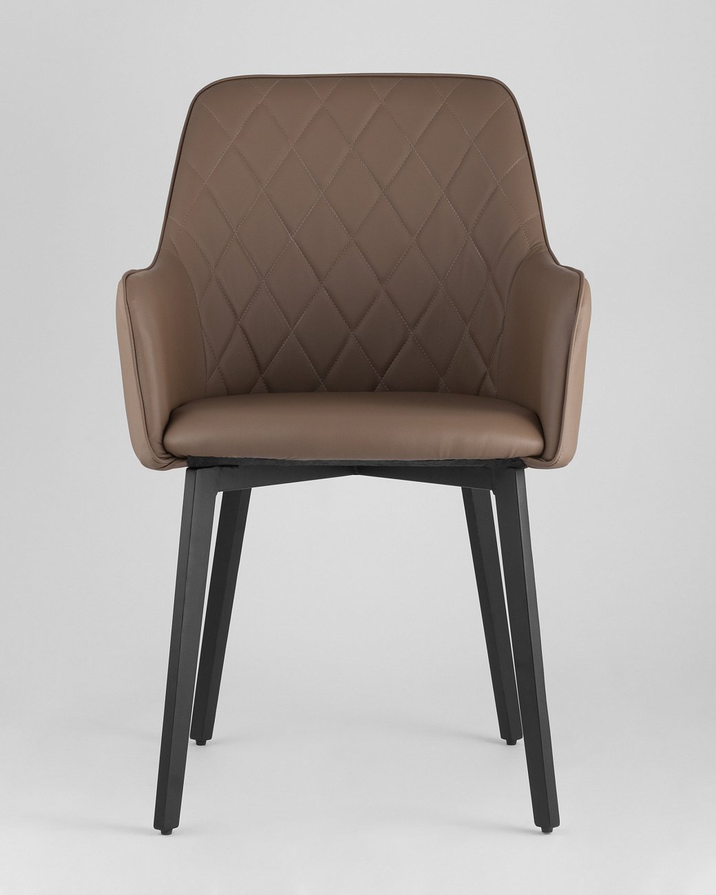 Стул со спинкой и подлокотниками коричневый из экокожи "Прайм" STOOL GROUP ДИЗАЙНЕРСКИЕ, ИНТЕРЬЕРНЫЕ 00-3946152 Коричневый  - Вид №2