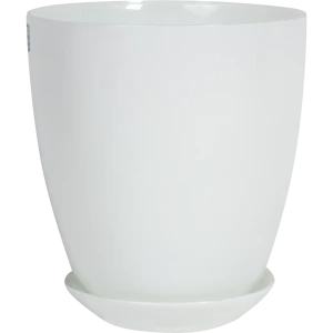 Горшок цветочный для орхидей Nina Glass ø15.8 h15.8 см v2 л стекло белый