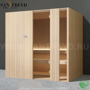 Effegibi AUKI BI50600050 Био-сауна. Установка: к стене. Мощность: 6 кВт макс. Размеры: длина 228 см, ширина 170 см. Отделка: канадский хемлок.