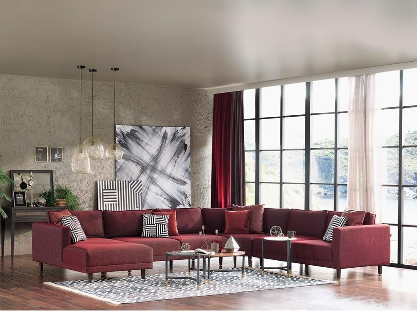 Enza Home Модульный угловой диван из ткани Norte sun-id-1415413 - Вид №1