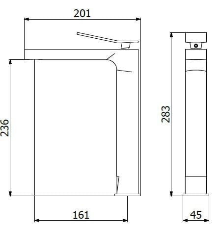 Смеситель для раковины с автоматическим сливом IB Wave ARCH-00050043 - Вид №12