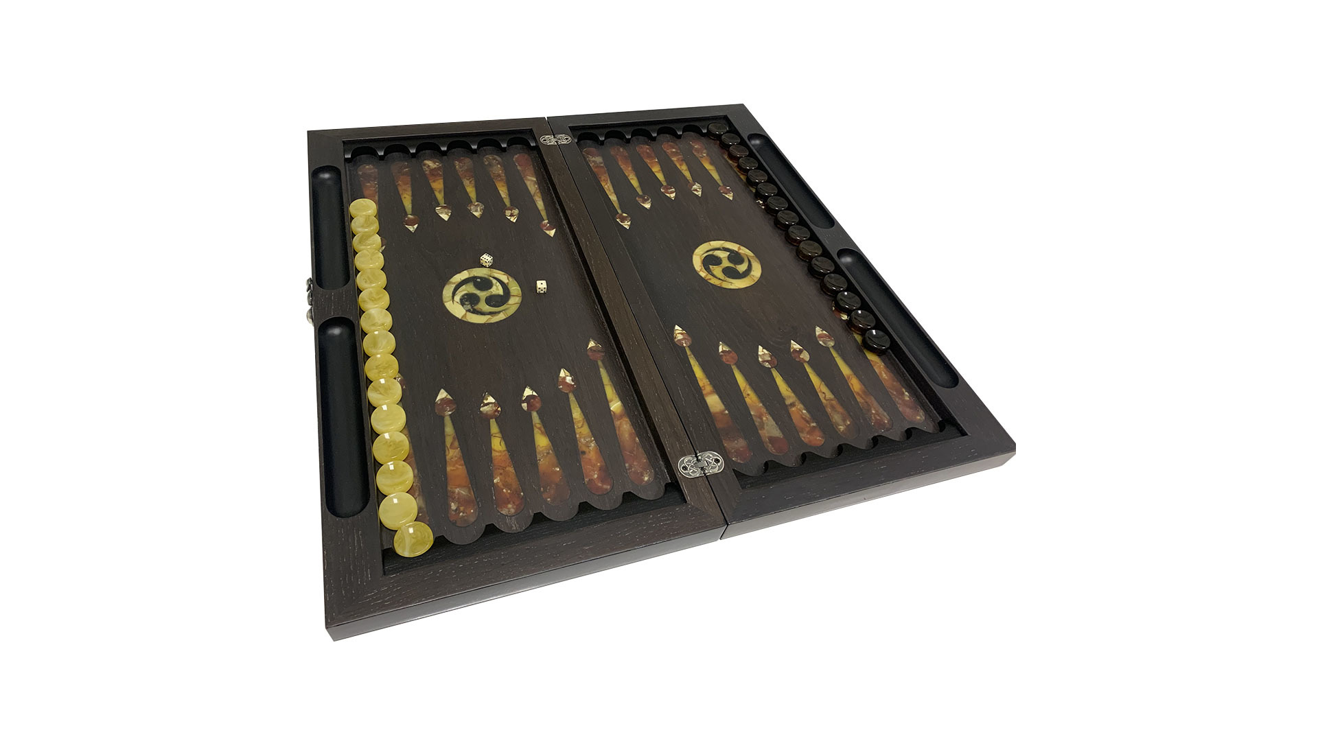 10674557 Amber&Wood Игра настольная нарды Amber&Wood Тигр 60х30см, дуб мореный Дерево  - Вид №1