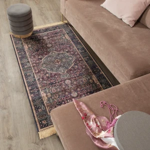 Ковер вискоза Isphahan 84332 Navy 80x150 см цвет синий 83271523 STLM-2148754
