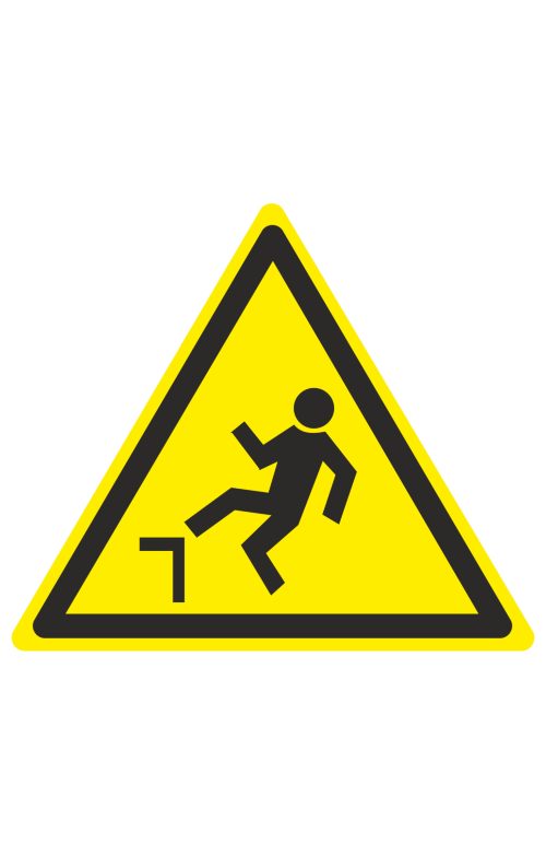 68427 Знак "Осторожно. Возможность падения с высоты"  Предупреждающие знаки размер 100 х 100 мм Спецодежда 