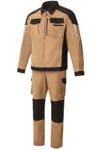 70072 Костюм  NEW бежевый с черным STATUS  Летняя спецодежда  размер 64-66/170-176