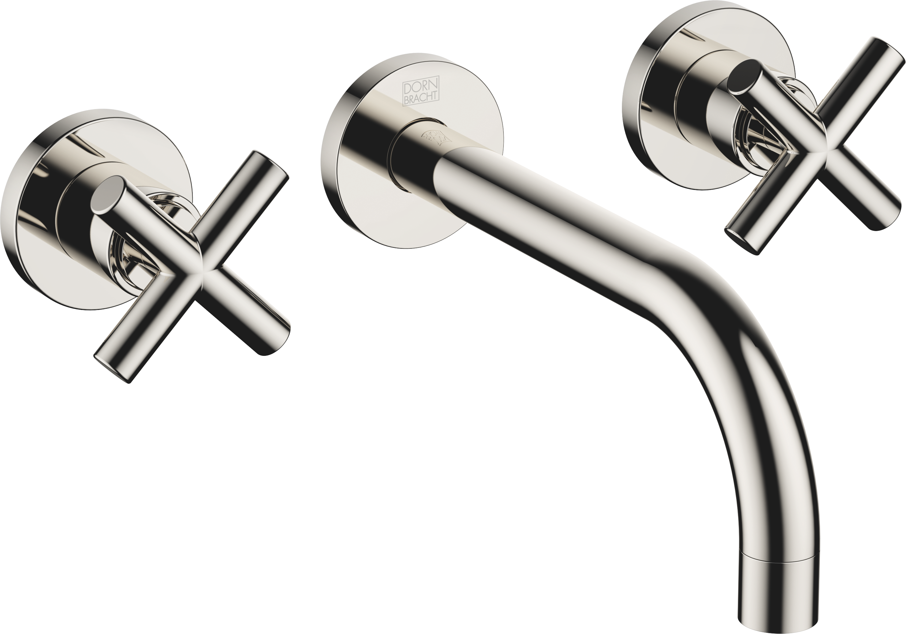 ТАРА Смеситель для раковины настенный без донного клапана - Платиновый 36712892-08