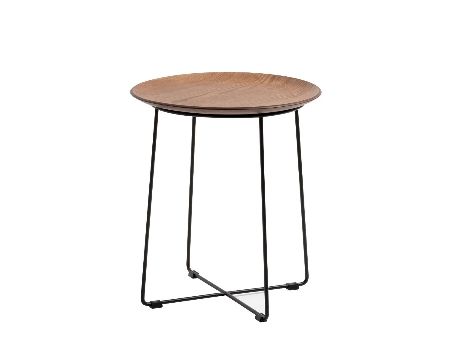 Круглый стальной и деревянный журнальный столик с подносом Kartell Smart Wood ARCH-00060806 - Вид №19