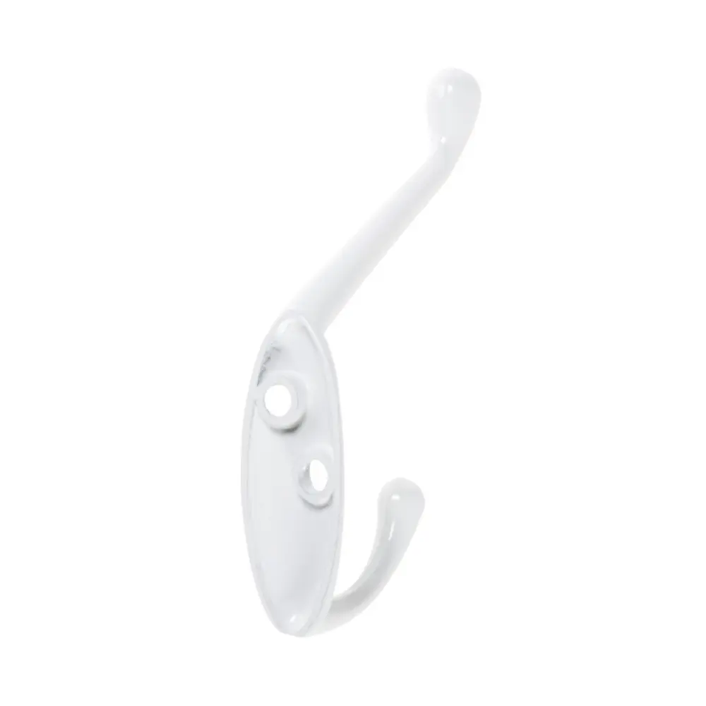 Крючок лёгкий для пальто и шапки, металл, цвет белый LAMPLANDIA STLM-2079605 - Вид №1