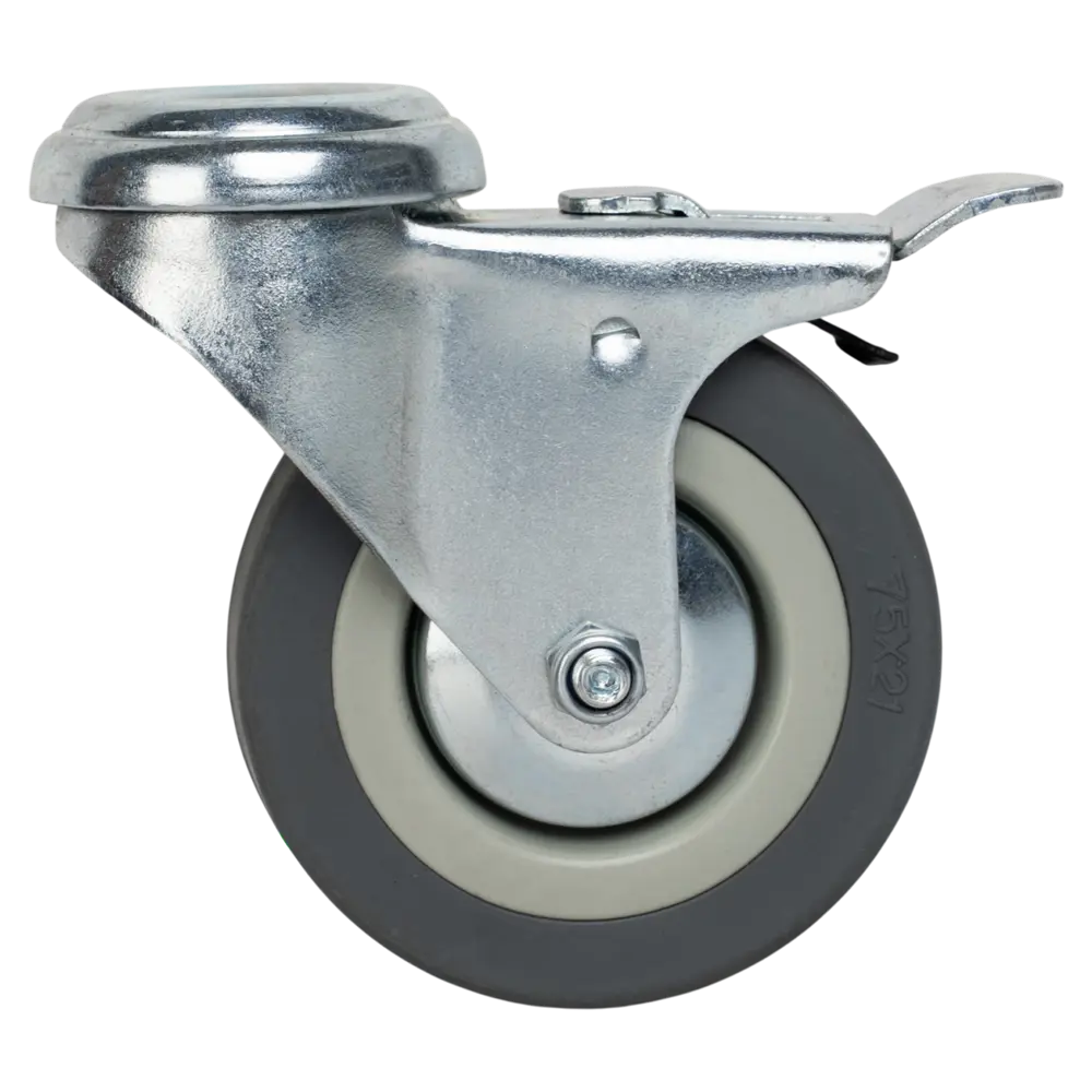 Колесо поворотное с тормозом 75 мм до 50 кг цвет серый Santreyd STLM-2119977 - Вид №1