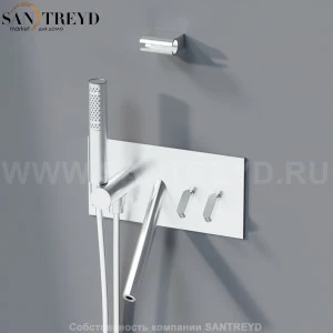 Agape SQUARE Смеситель для ванны хромированный матовый ARUB0932NDSP