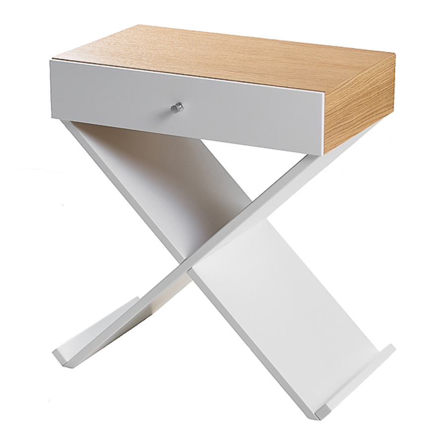 Тумба Bonn белая, дуб BraginDesign BR0001 - Вид №2