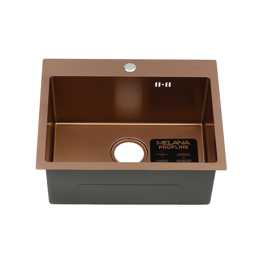 Мойка D5343HC MELANA ProfLine 3,0/220 БРОНЗА врезная прямоугольная D5343HC D5343HC бронза - Вид №2