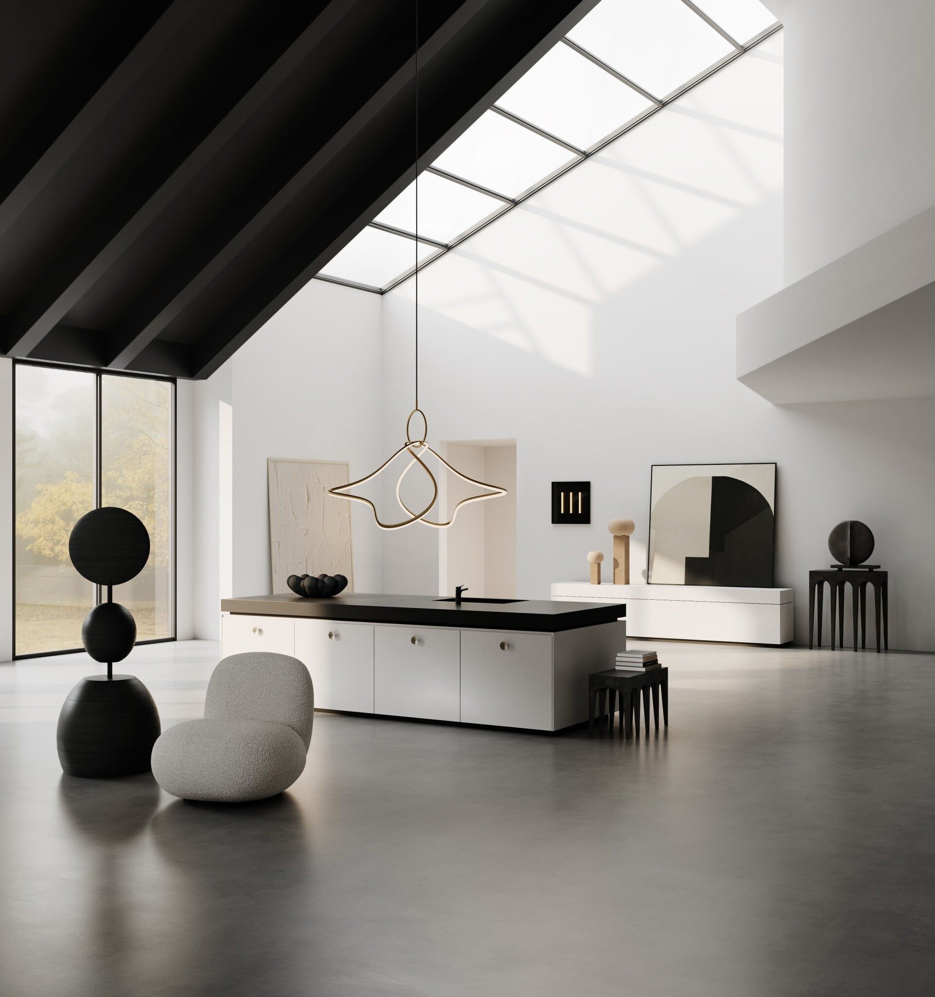 Латунный светодиодный потолочный светильник 101 Copenhagen Kumo ARCH-00134670 - Вид №2