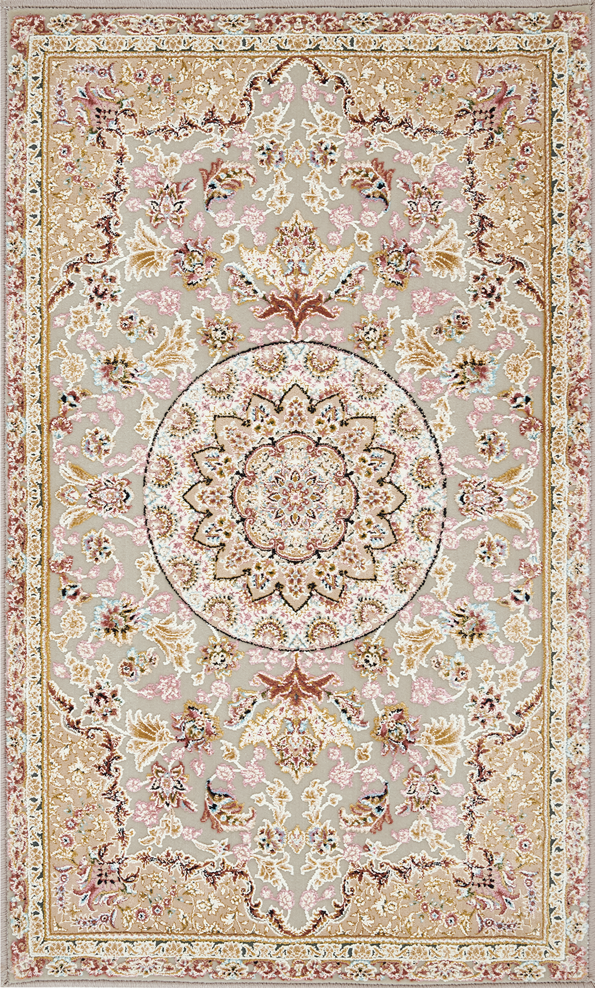 86370490 Ковер полиэстер JZ006 50х80 см цвет серебристый STLM-0068232 Santreyd 