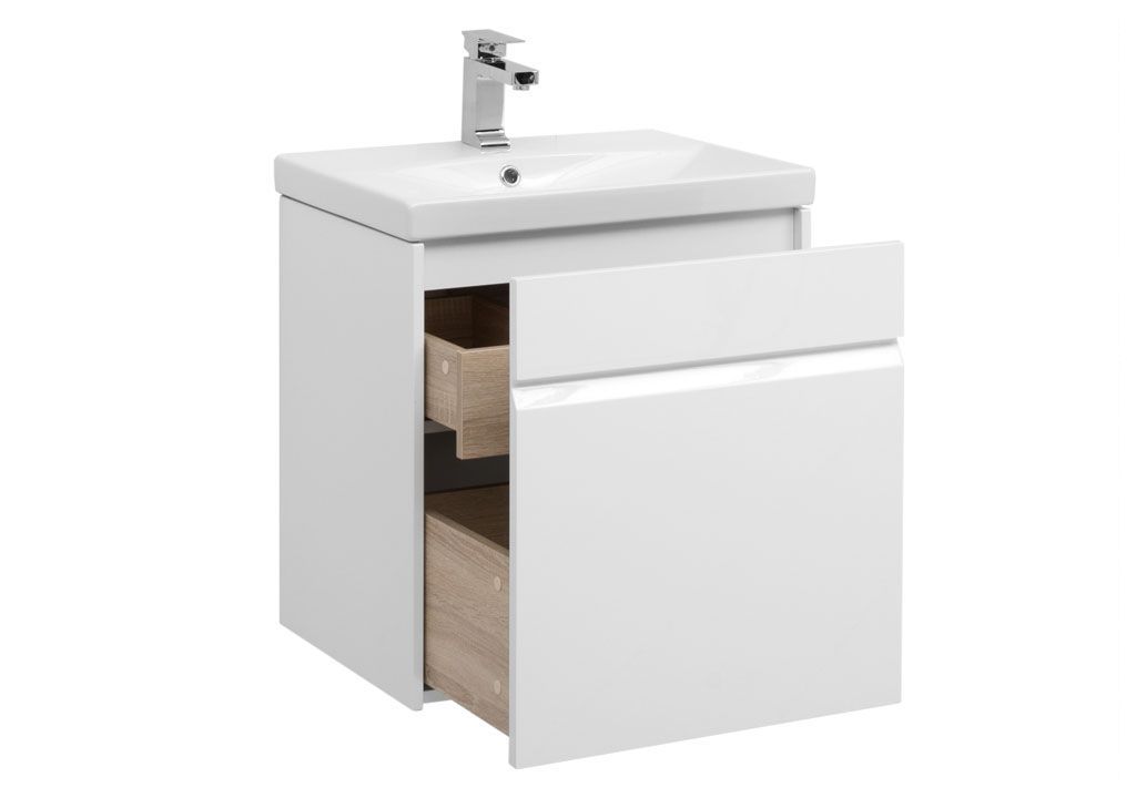 Тумба с раковиной Aquanet Палермо 60 белый 0020393400188554 - Вид №1