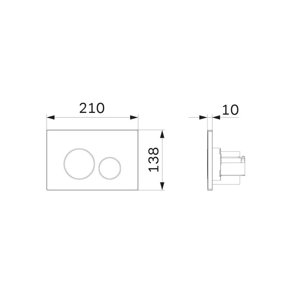 Комплект инсталляции AM.PM Tech с безободковым унитазом Moneron клавиша AM.PM Tech L хром STLM-2018227 - Вид №7