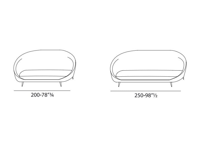 3-местный тканевый или кожаный диван Vibieffe 650 гнездо ARCH-00007333 - Вид №2