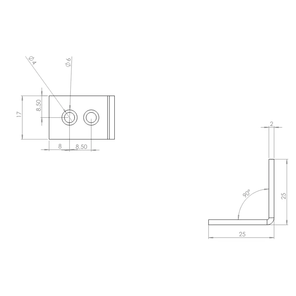 Угол соединительный мебельный 25х25х17х18 цвет серый КРЕПКО-НАКРЕПКО STLM-2053270 - Вид №3