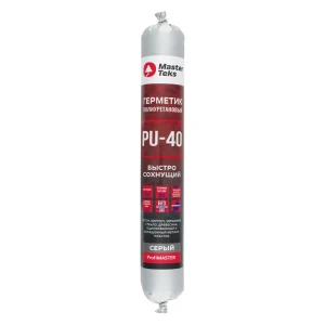 Полиуретановый герметик Masterteks PU-40 серый 600 мл 89427060